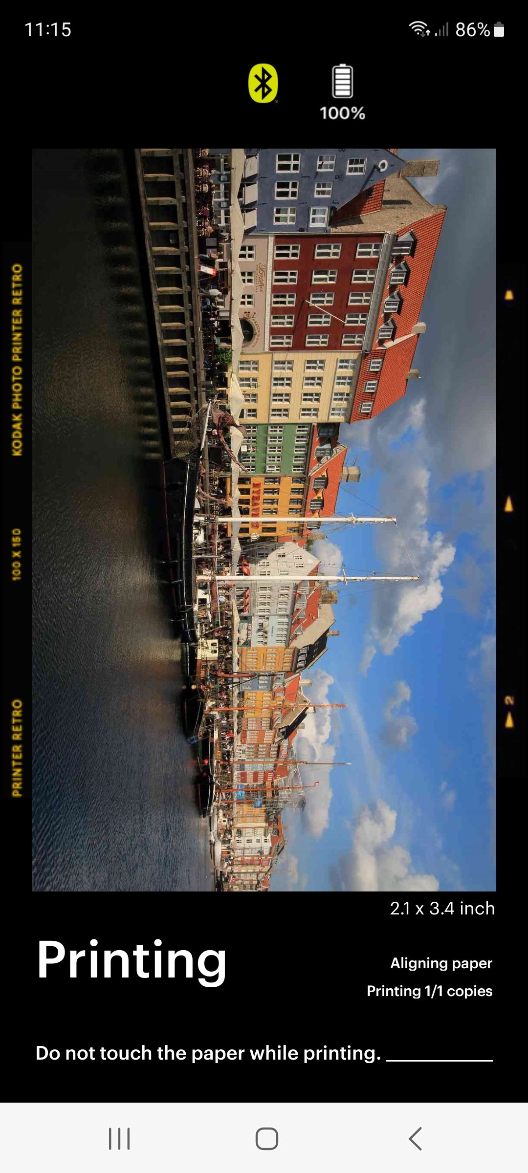 Kodak Mini 2 Retro mobile photo printer app screenshots