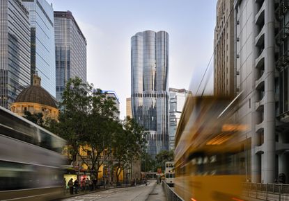 The Henderson, a ZHA tower in Hong Kong with a curved glass facade