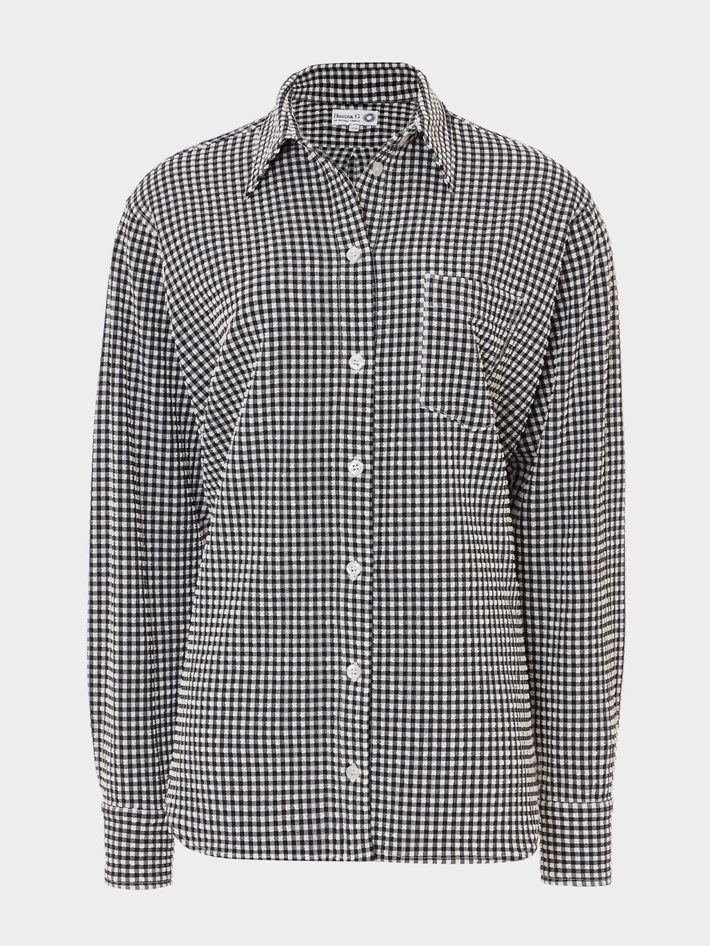 Resort Shirt - Black Gingham Seersucker