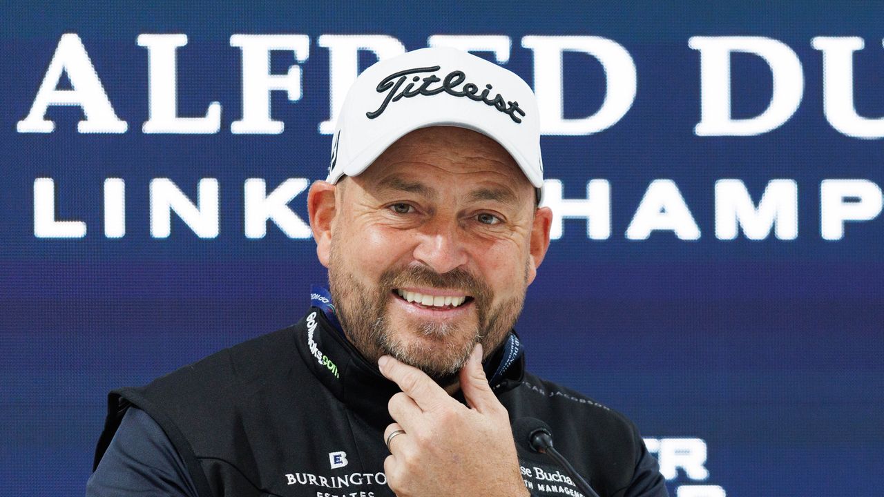 David Howell during a press conference ahead of the 2023 Alfred Dunhill Links Championship