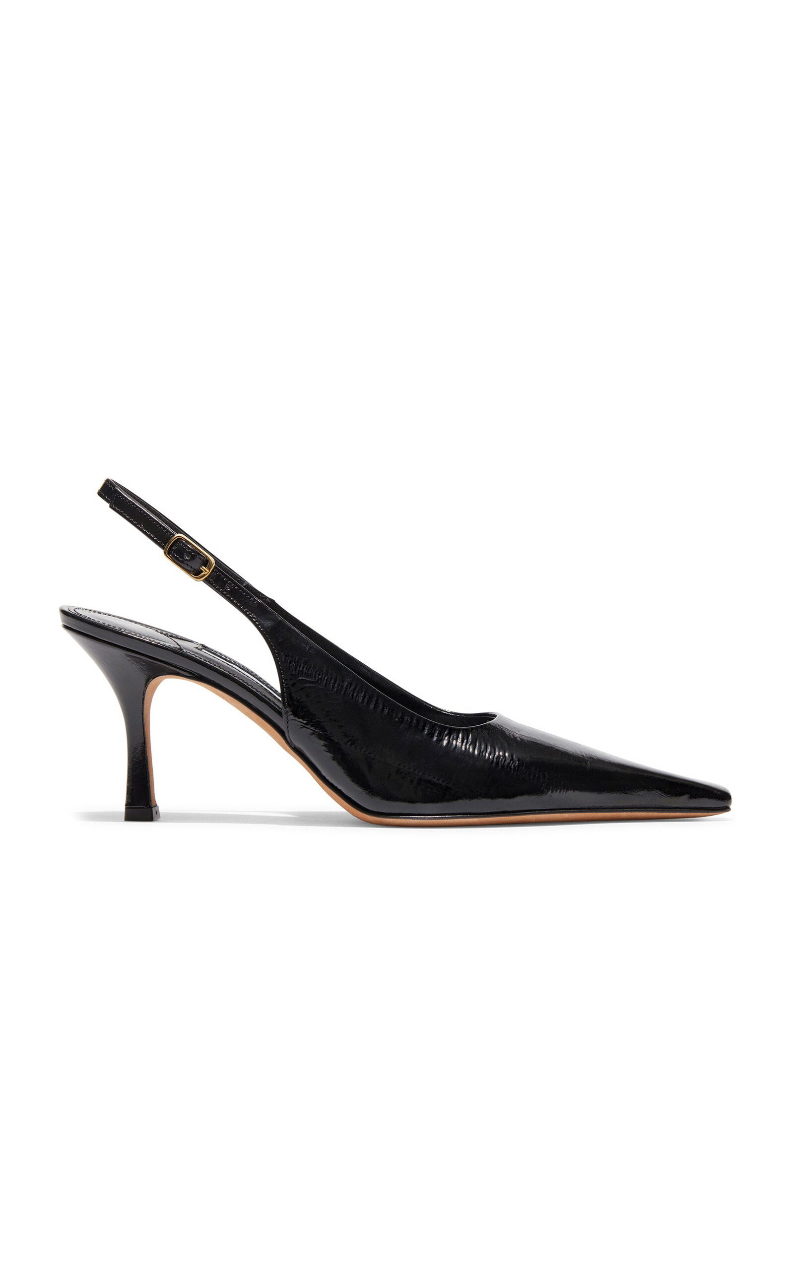 Elana Eelskin-Effect Leather Slingback Pumps
