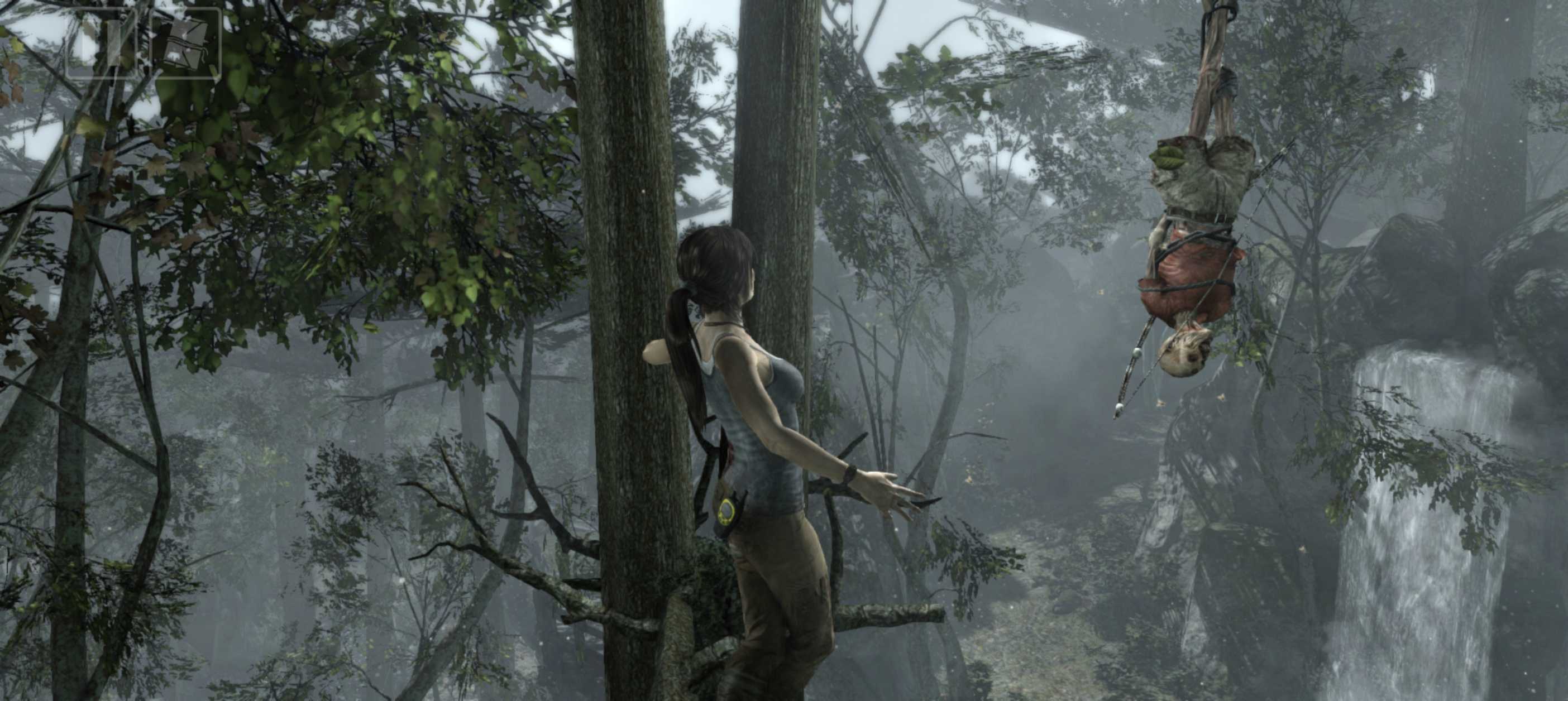 An in-game screenshot of the Tomb Raider mobile port.