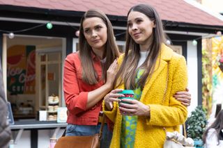 Liberty (right) pictured with her sister Sienna Blake in Hollyoaks.