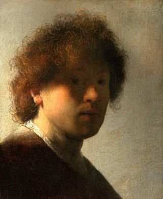 Rembrandt's 'Self Portrait at an Early Age' of 1629. Oil on panel; Rijksmuseum, Amsterdam.