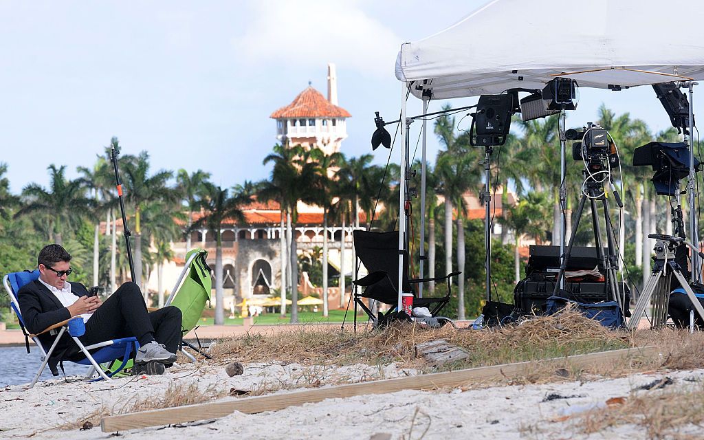 A reporter watches Donald Trump&amp;#039;s Mar-a-Lago from afar