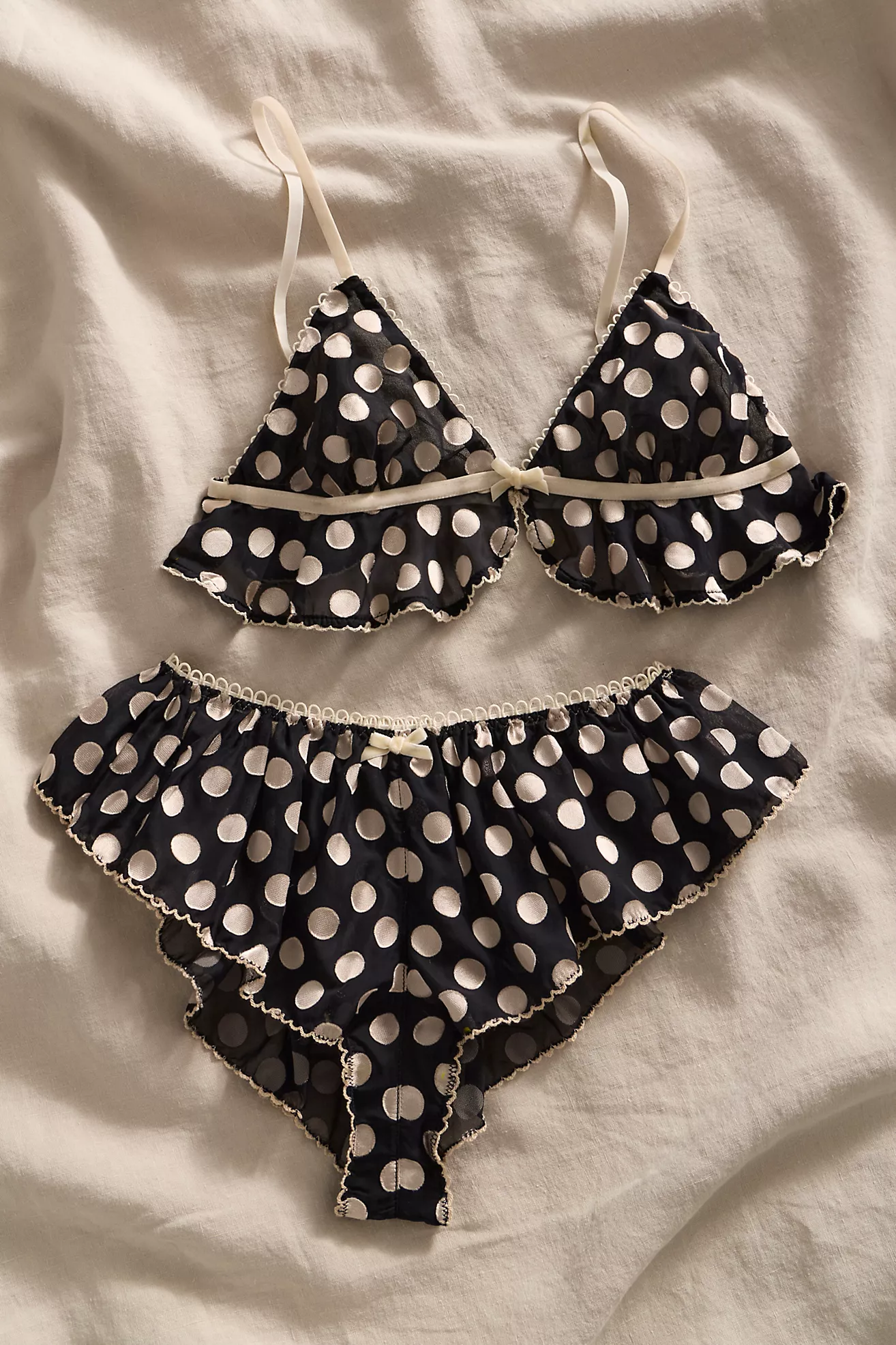Frosted Dot Triangle Bralette