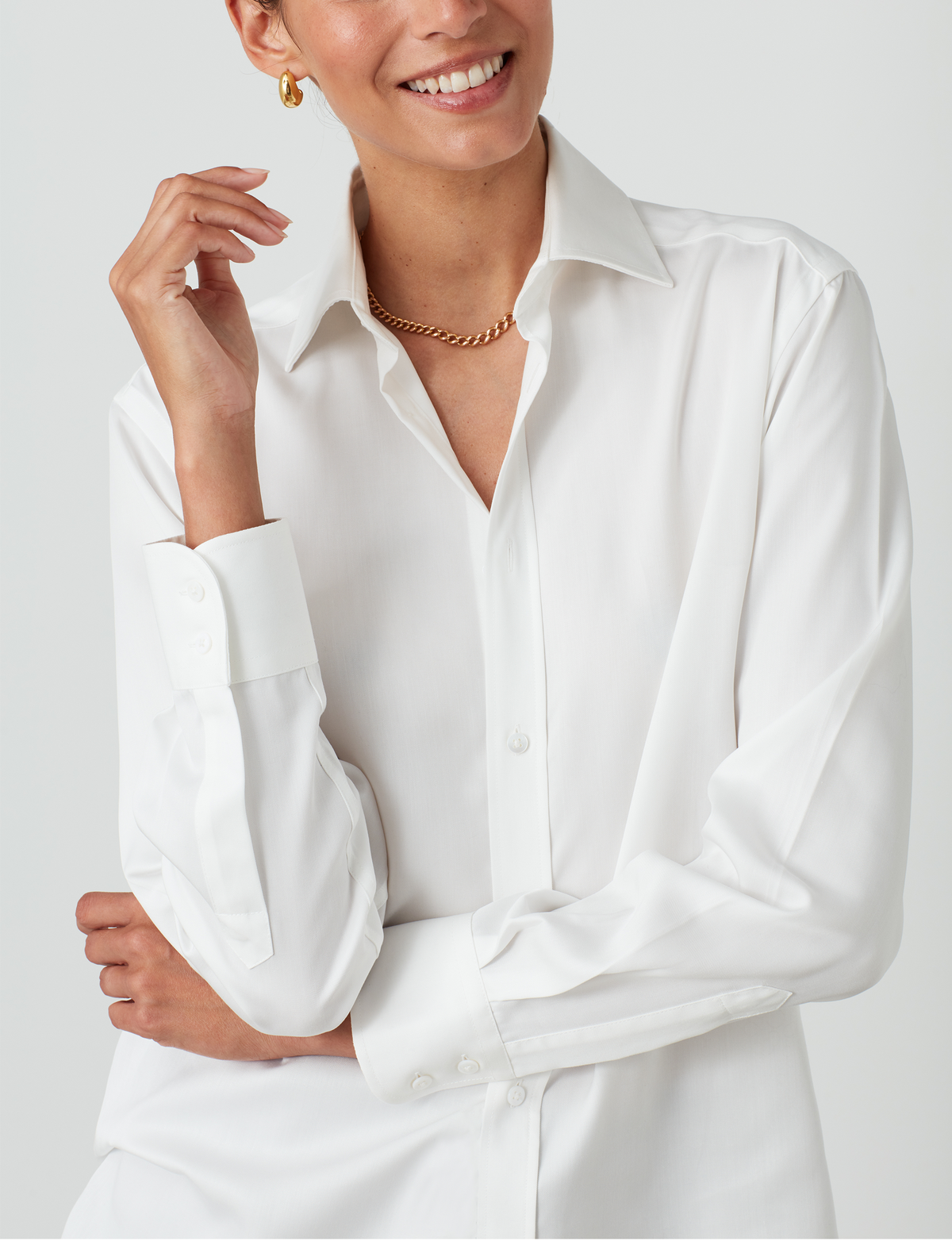 The Boyfriend: Tencel&amp;trade; Lyocell, Off-White