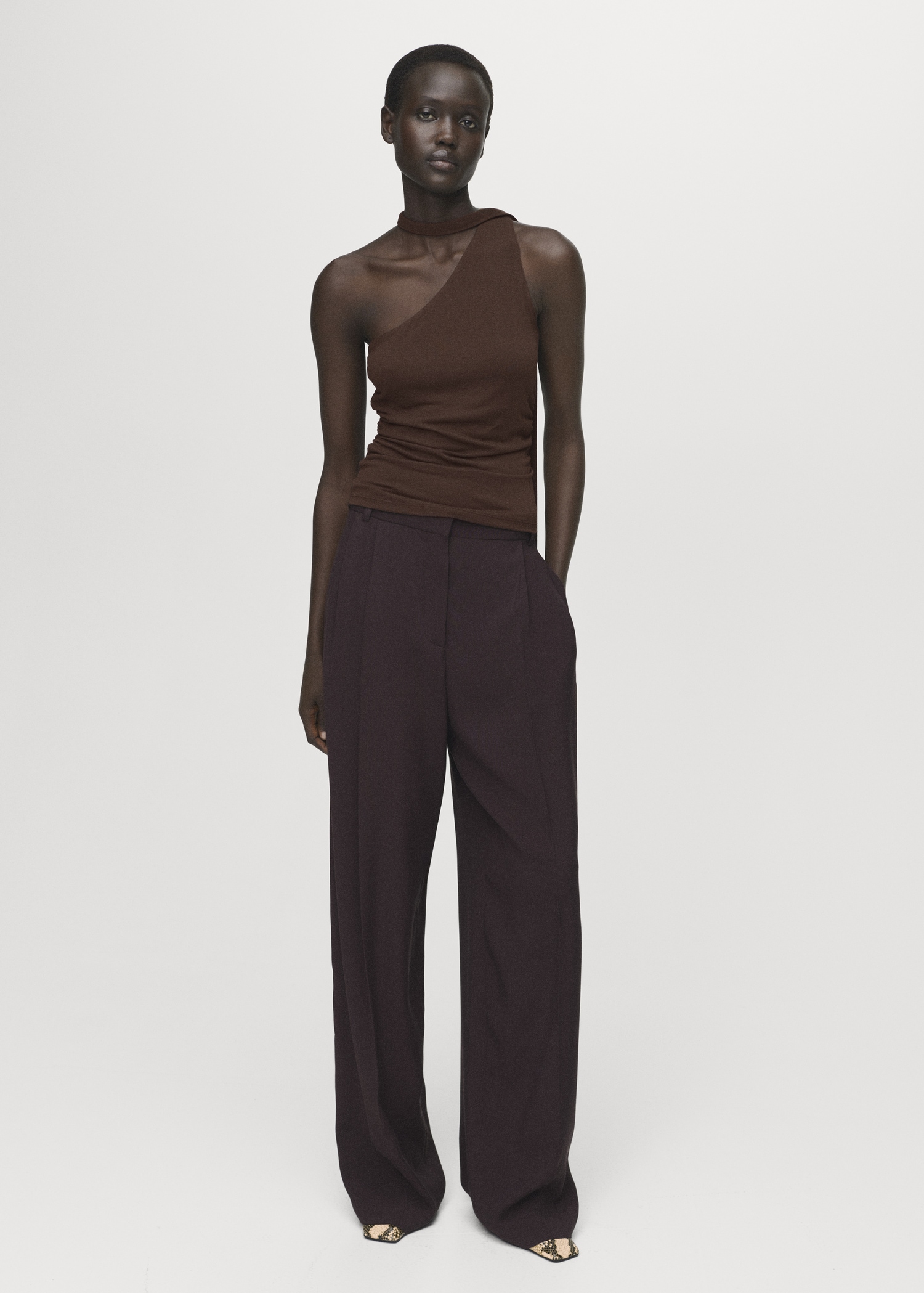 Asymmetrical Foulard Top - Women | Mango United Kingdom