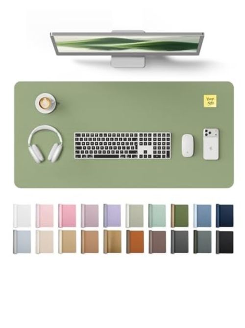 Leather desk protector: 31.5- x 15.8-inch