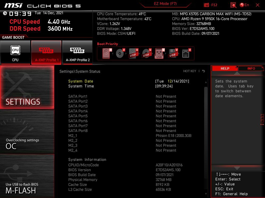 MSI X570S Carbon EK X