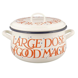 Halloween Toast Large Enamel Cooking Pot