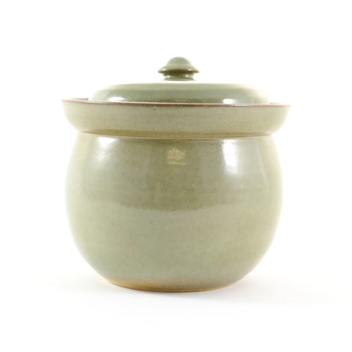 Vogue, Handmade Stoneware Fermenting Crock in Green 2 Litre
