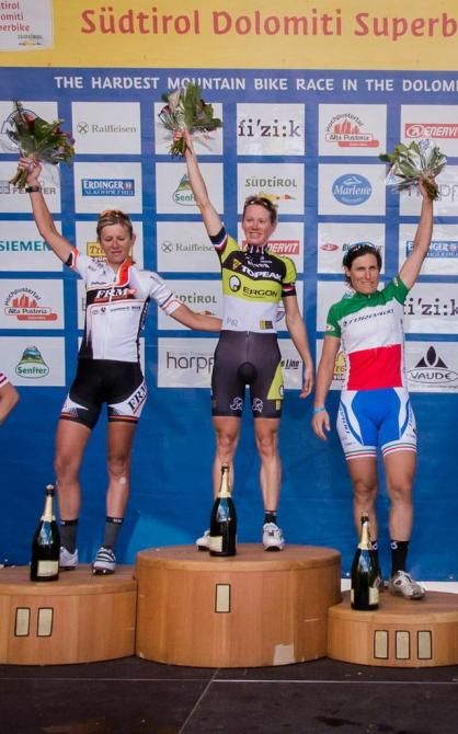 Elite women's podium