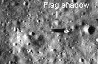 Apollo 17 Deployed Flag and Shadow