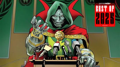 Sorcerer Supreme Doom from Marvel Comics with red GamesRadar+ Best of 2025 badge in upper right.