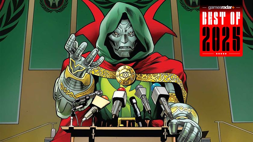 Sorcerer Supreme Doom from Marvel Comics with red GamesRadar+ Best of 2025 badge in upper right.