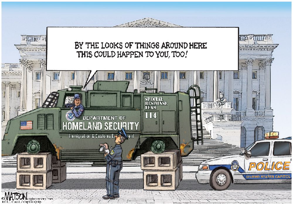 Editorial cartoon U.S. Police Homeland Security | The Week