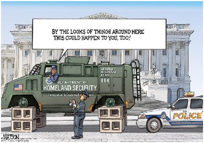 Editorial cartoon U.S. Police Homeland Security