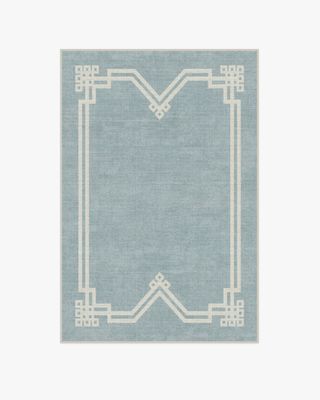 blue and white area rug