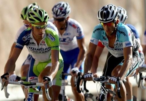 Vincenzo Nibali (Liquigas-Cannondale) among the leaders