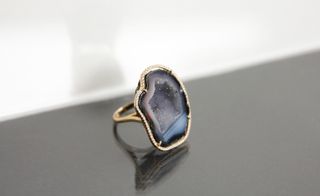 Ring with a druzy stone