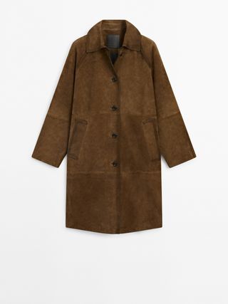 Massimo Dutti, Regenmantel aus Wildleder