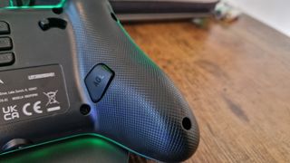 PowerA Advantage Controller's back buttons and grip texture
