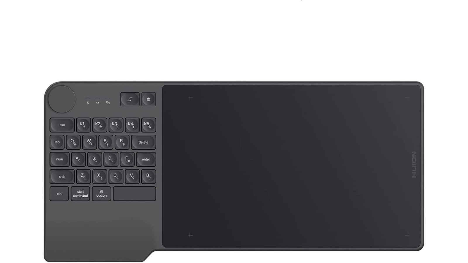 Huion Inspiroy Keydial KD200 drawing tablet front view