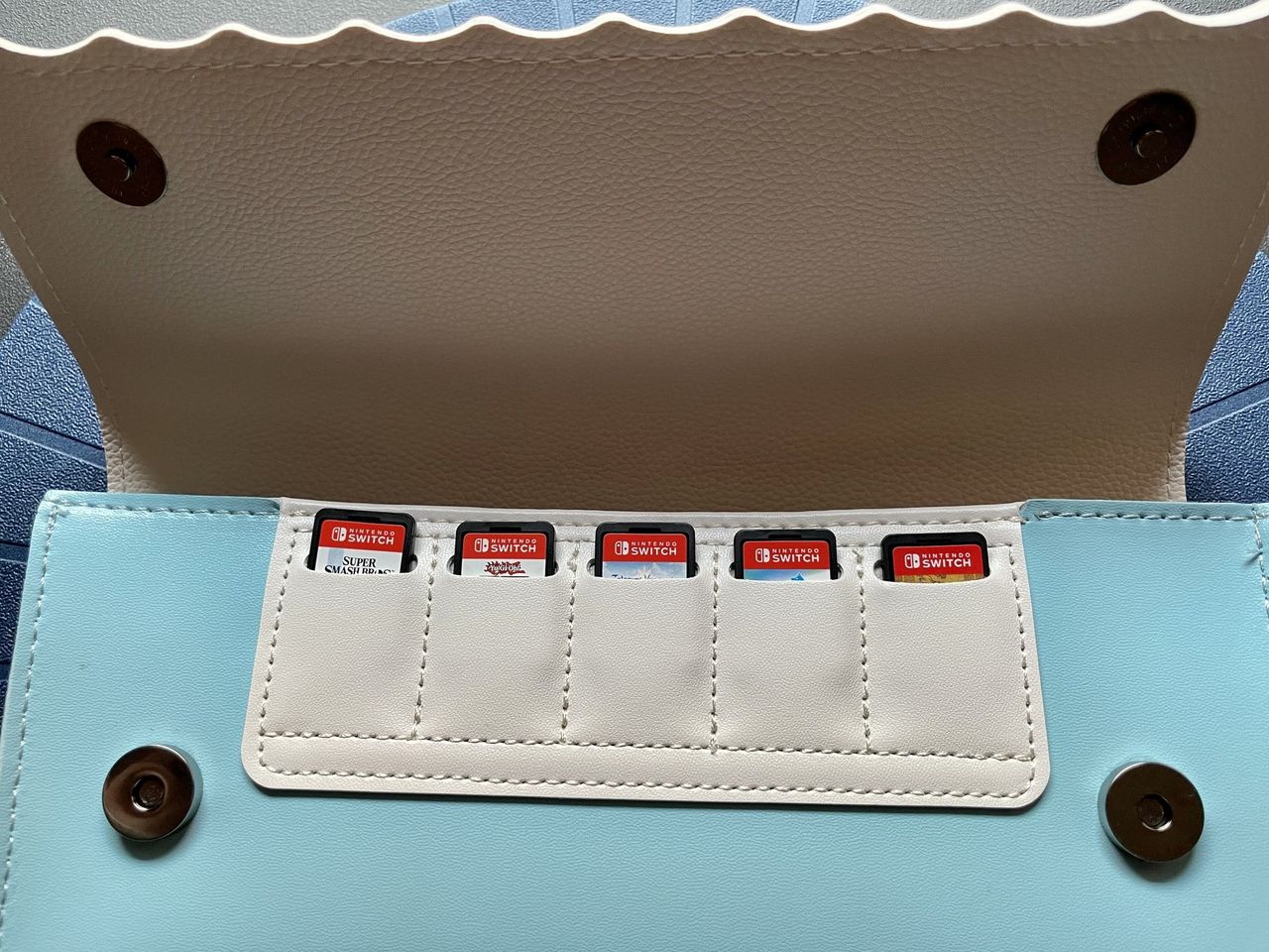 Funlab Acnh Leather Carrying Case Switch Island Theme Game Card Holder