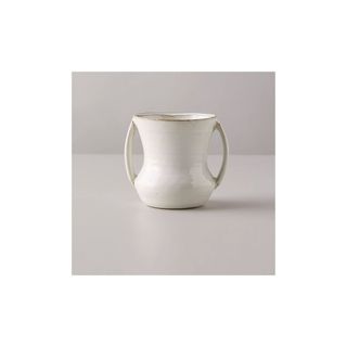 Vanilla glazed ceramic vase