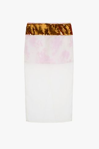 Sequin organza skirt