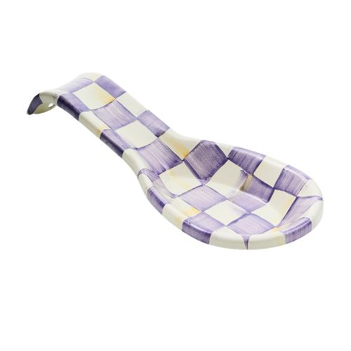 Williams Sonoma, MacKenzie-Childs Violet Check Spoon Rest