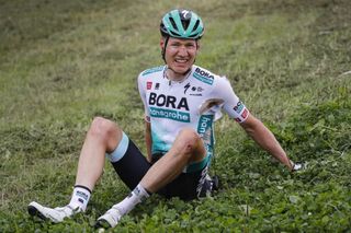 Wilco Kelderman (Bora-Hansgrohe) crashed on stage 3 of the Benelux Tour