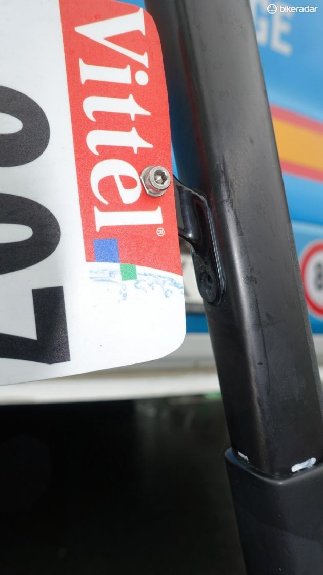 Mechanics glued on the number holder