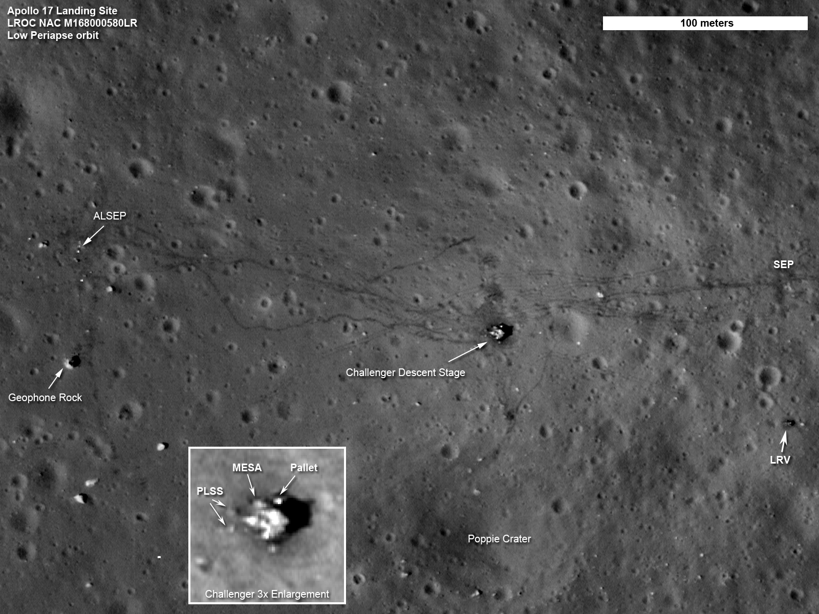 NASA&#039;s Lunar Reconnaissance Orbiter captured new images of the Apollo 17 moon landing site.