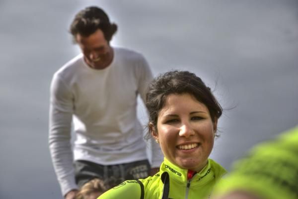 Elena Cecchin with Mario Cipollini.