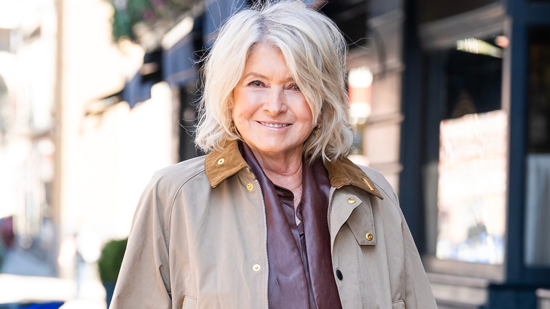 Martha Stewart attended a Barbour event in NYC dressed in the barn jacket trend