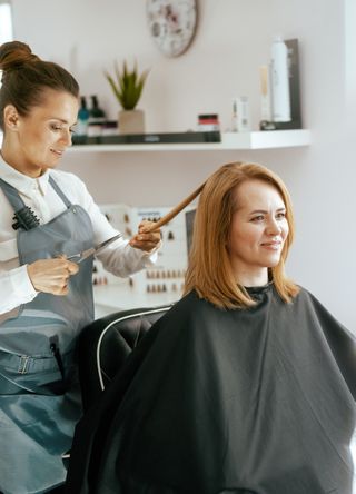 Woman at the hair salon