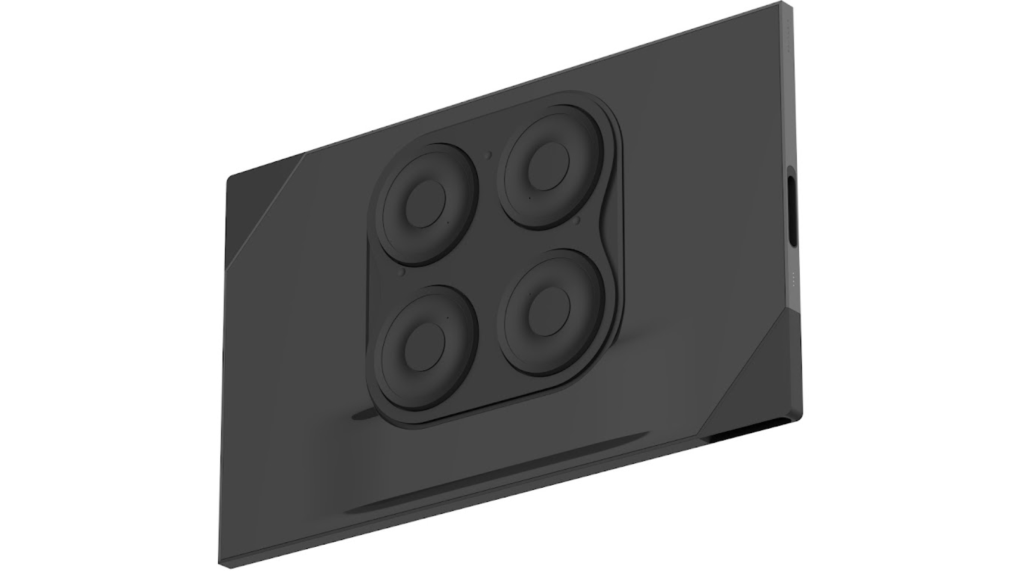 Displace Hub rear view on a white background