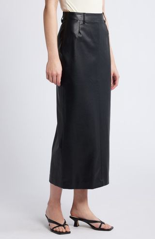 Yve Faux Leather Maxi Skirt