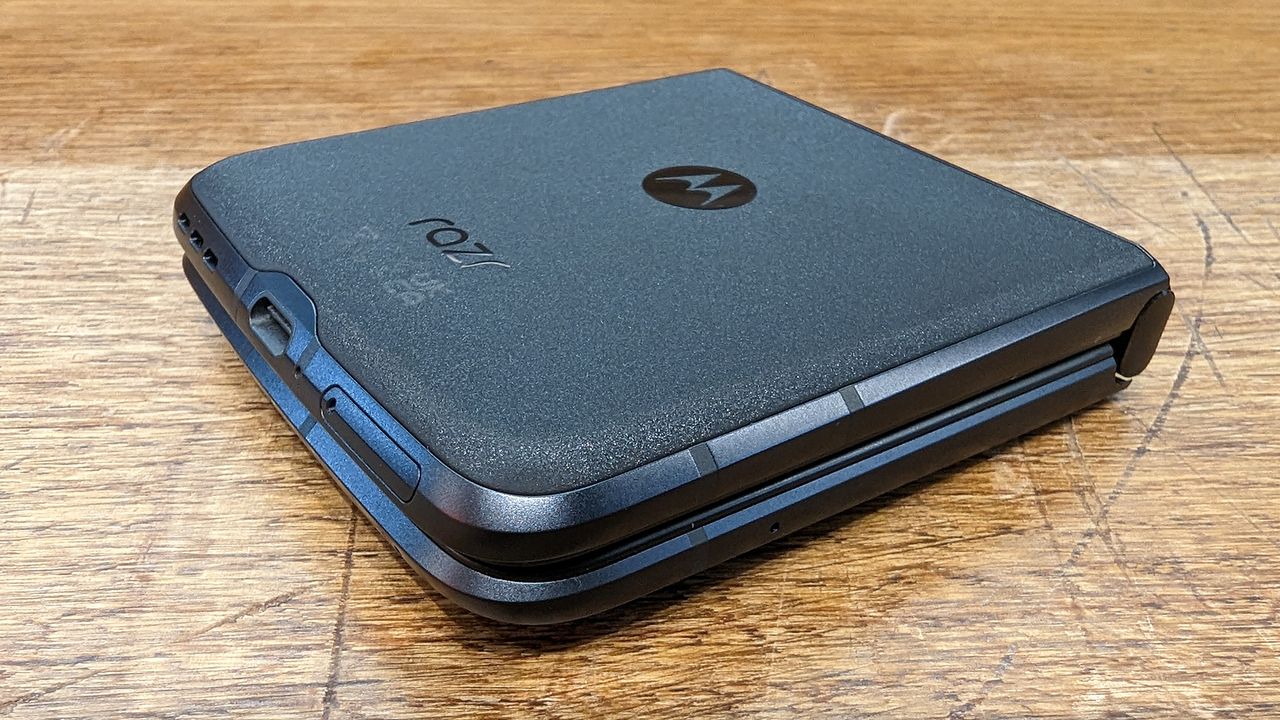 Motorola Razr 2022 review angled back closed