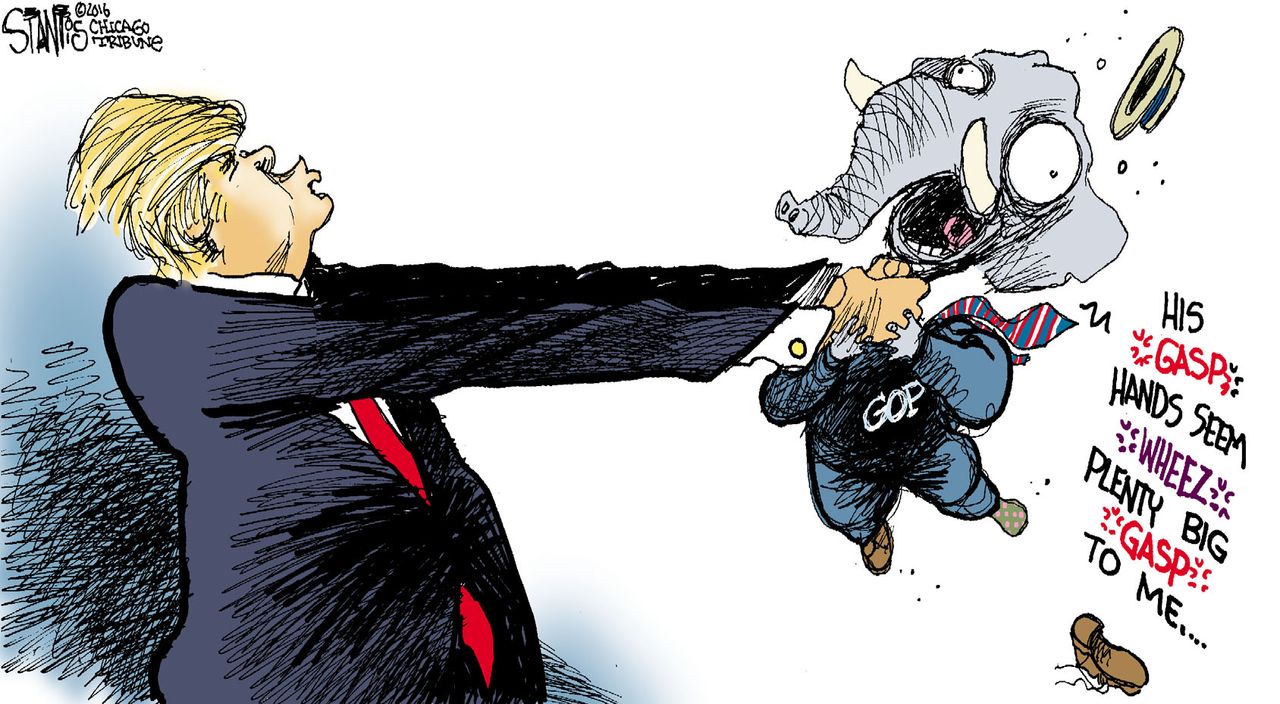 Political Cartoon U.S. Trump GOP