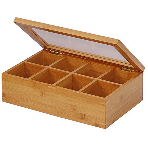 Oceanstar - Tb1323 Bamboo Tea Box, 12 Inch, Natural