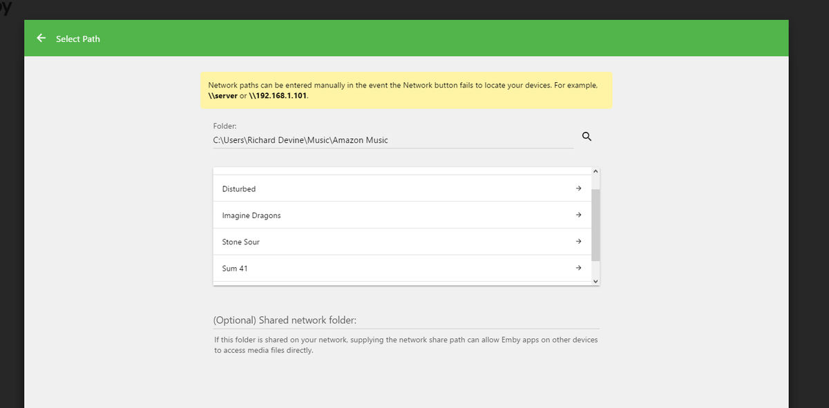 Emby server