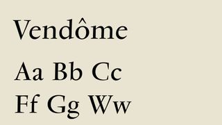 Sample of Vendôme font