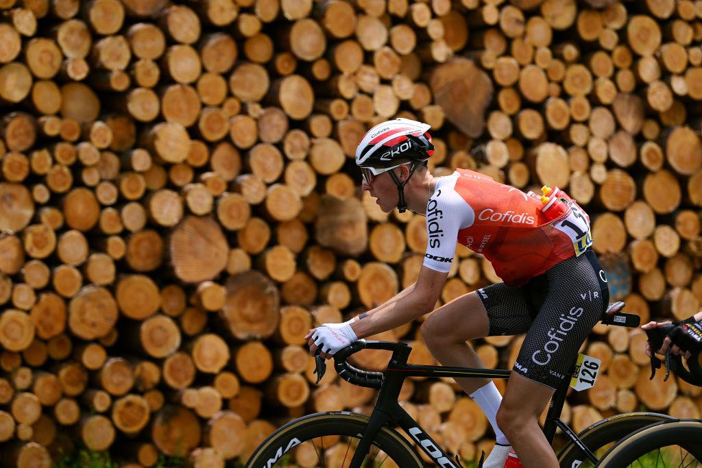 LE COTEAU FRANCE JUNE 06 Harrison Wood of The United Kingdom and Team Cofidis competes during the 75th Criterium du Dauphine 2023 Stage 3 a 1941km stage from MonistrolsurLoire to Le Coteau UCIWT on June 06 2023 in Le Coteau France Photo by Dario BelingheriGetty Images