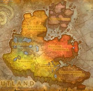 A look at the complete Outland map.