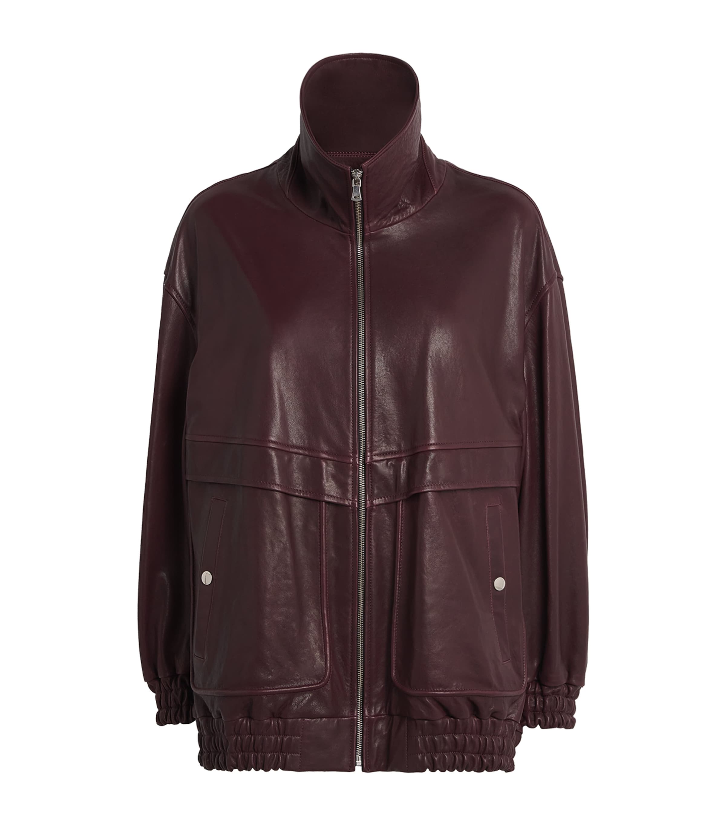 Nour Hammour Beck Leather Bomber Jacket