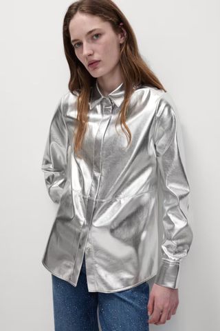 M&S Metallic Collared Shirt