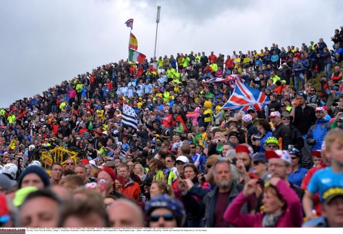 Just some of the thousands of fans who lined the roads